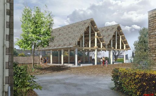 Halle en bois au Bignan