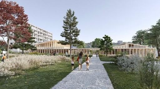 Cité scolaire du quartier de Bel Air Grand Font à Angoulême