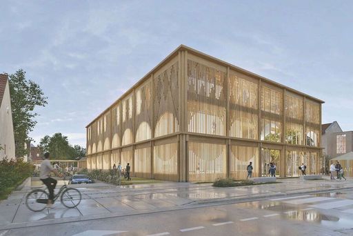 Gymnase et médiathèque à Carrières-sur-Seine